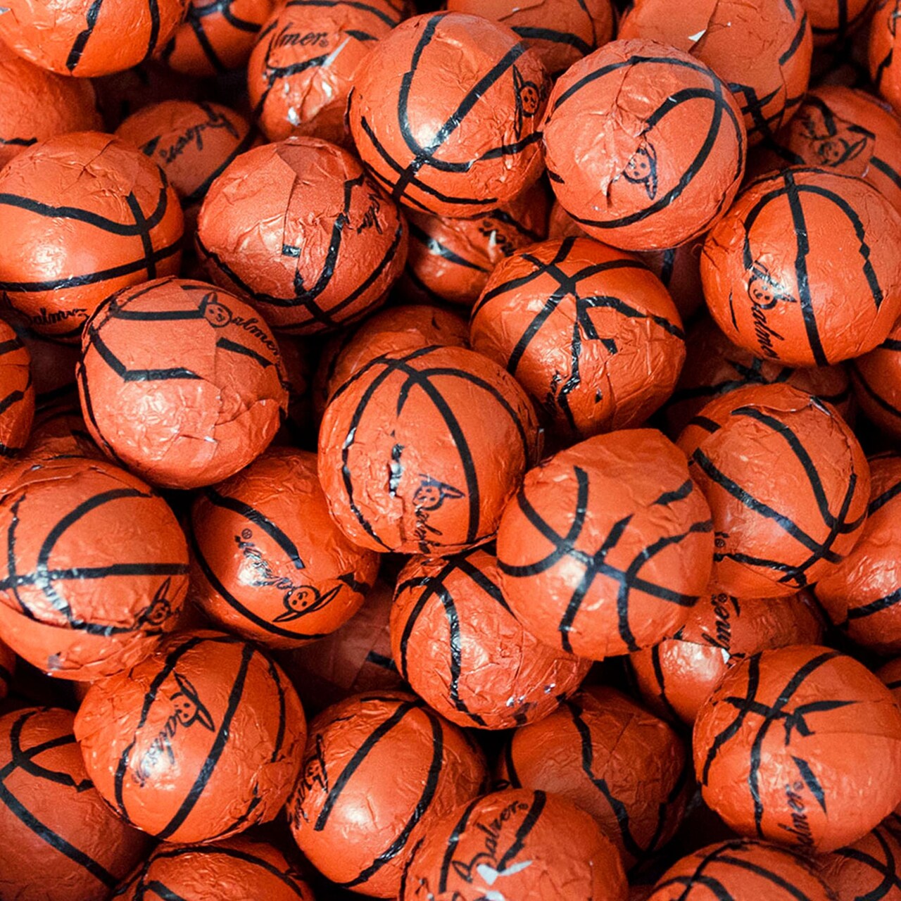 2lb Milk Chocolate Foiled Basketballs For Sports Parties, Team Events, Candy Tables, Goody Bags, Concession Stands & Basketball Themed Celebrations (184ct)